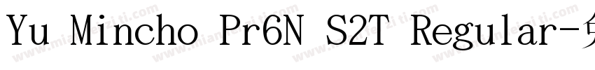 Yu Mincho Pr6N S2T Regular字体转换
